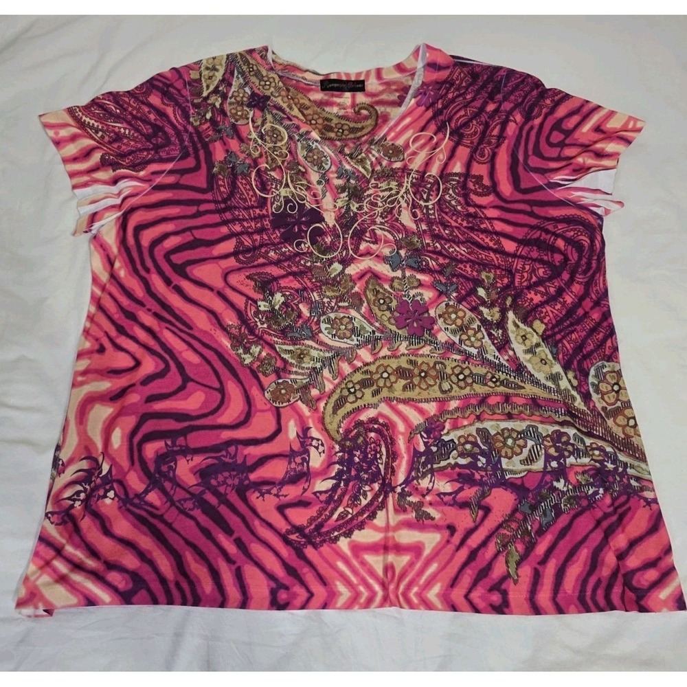 Appropriate Behavior Women's 3X (22W-24W) Floral Blouse